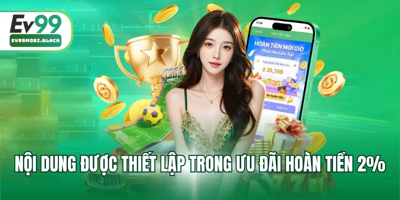 Nội dung được thiết lập trong ưu đãi hoàn tiền 2%